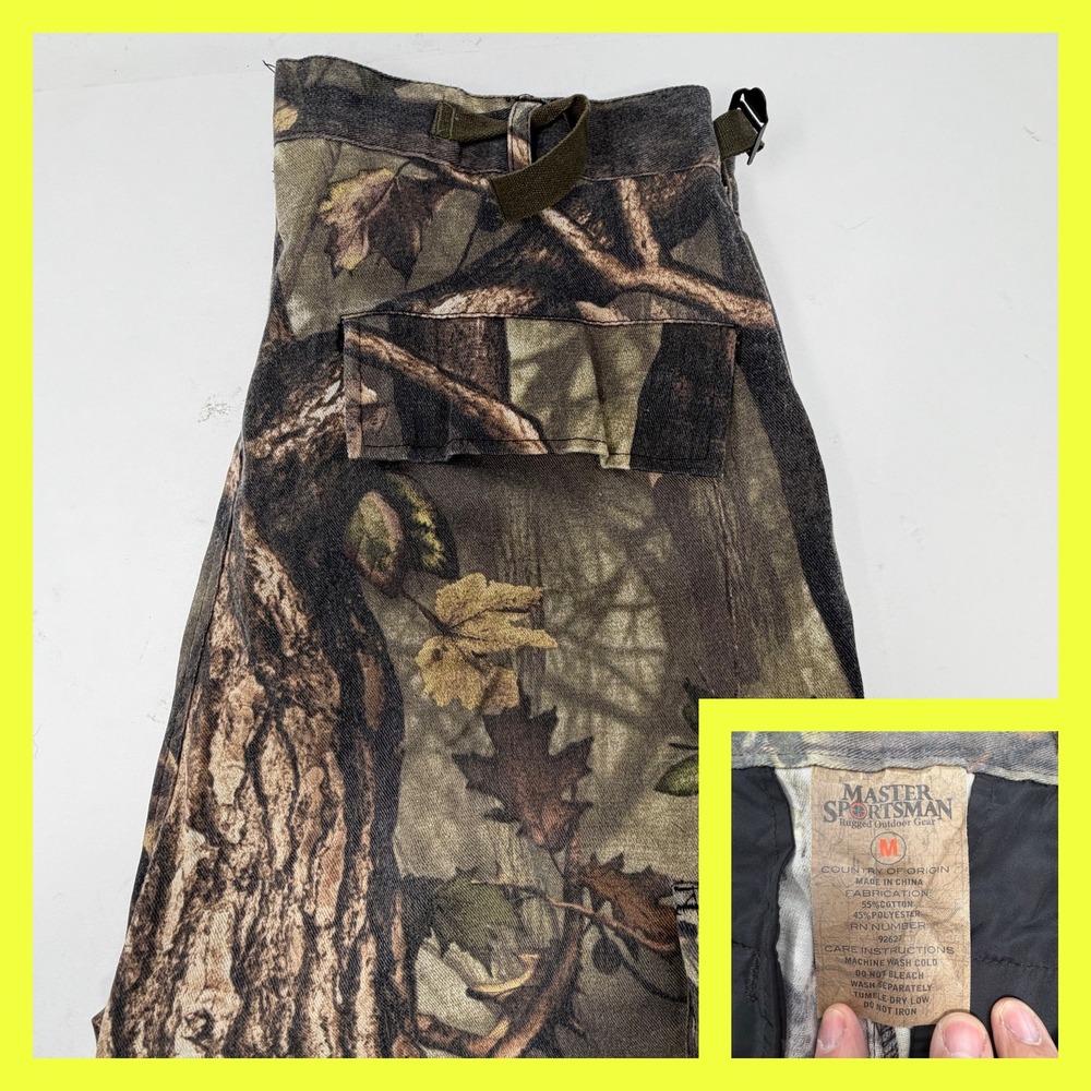 Master Sportsman Camo Hunting Pants Mens Medium Cargo Rugged Outdoor‎ Gear 6 Pkt
